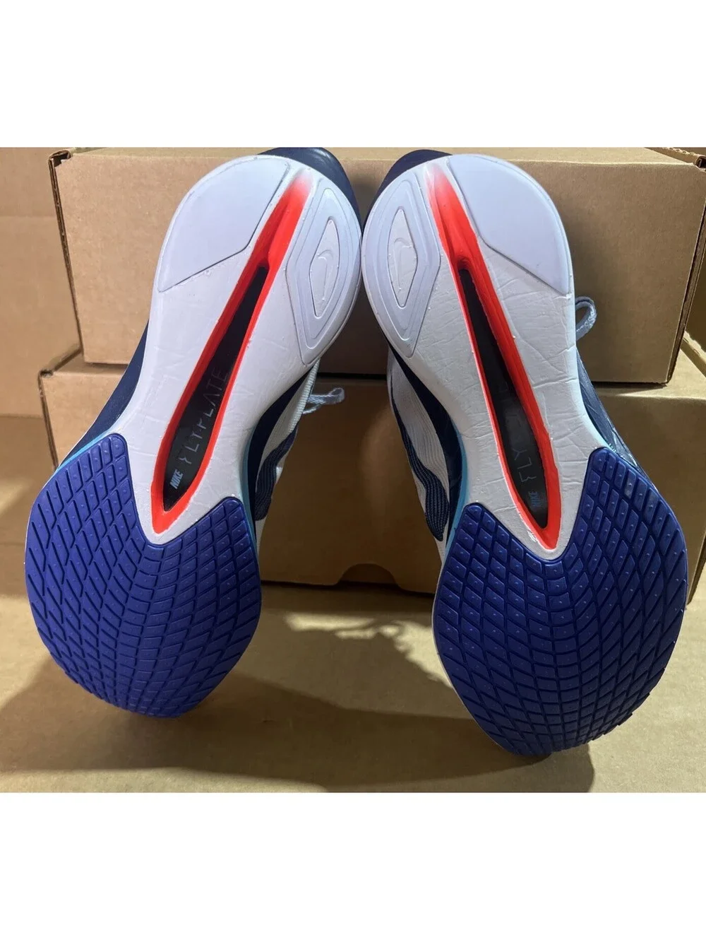 Men's 8 -Nike ZoomX VaporFly Next% 4 Ghost Blue Void-Persian Violet HF6414-001